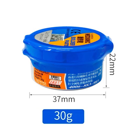ESTAÑO EN PASTA 30G/183℃ XG40 - MECHANIC