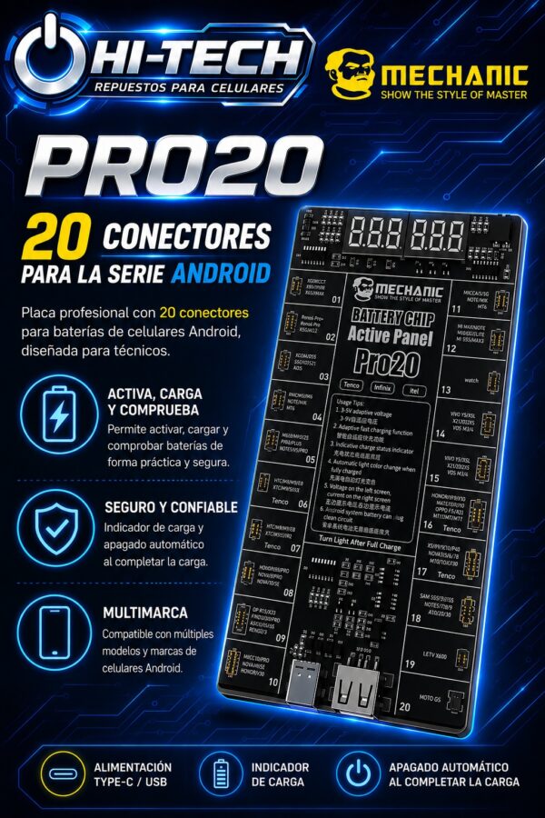 ACTIVADOR DE BATERIAS PRO20 - MECHANIC