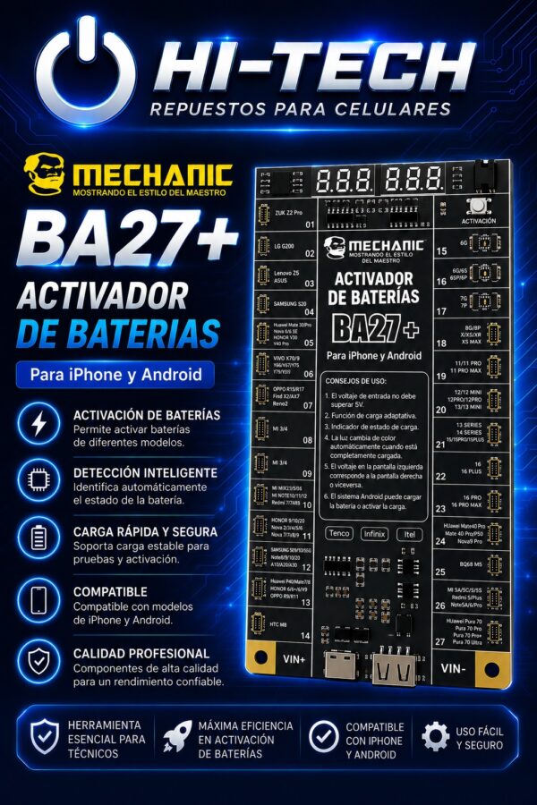 ACTIVADOR DE BATERIAS BA27+ - MECHANIC