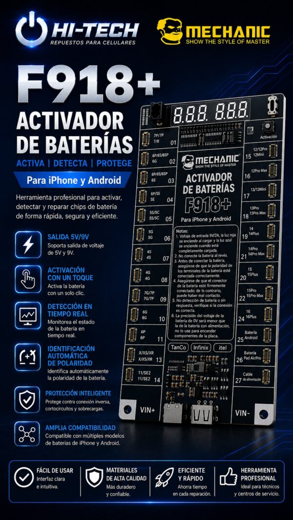 ACTIVADOR DE BATERIAS F918+ - MECHANIC